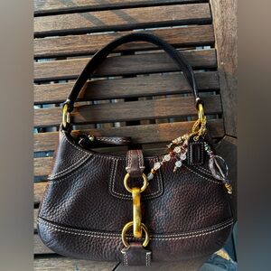 Coach • Brown Leather Mini Hobo Bag 284